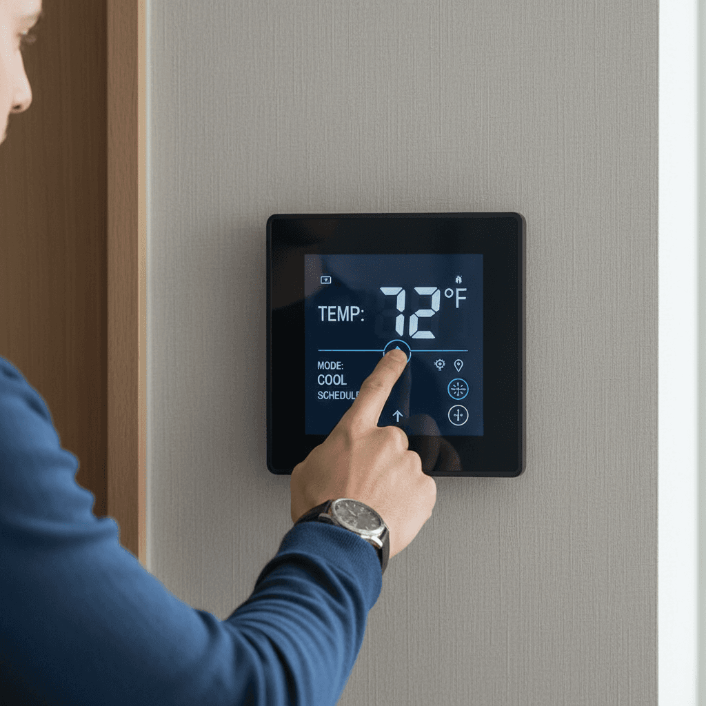 Smart thermostat installation and controls