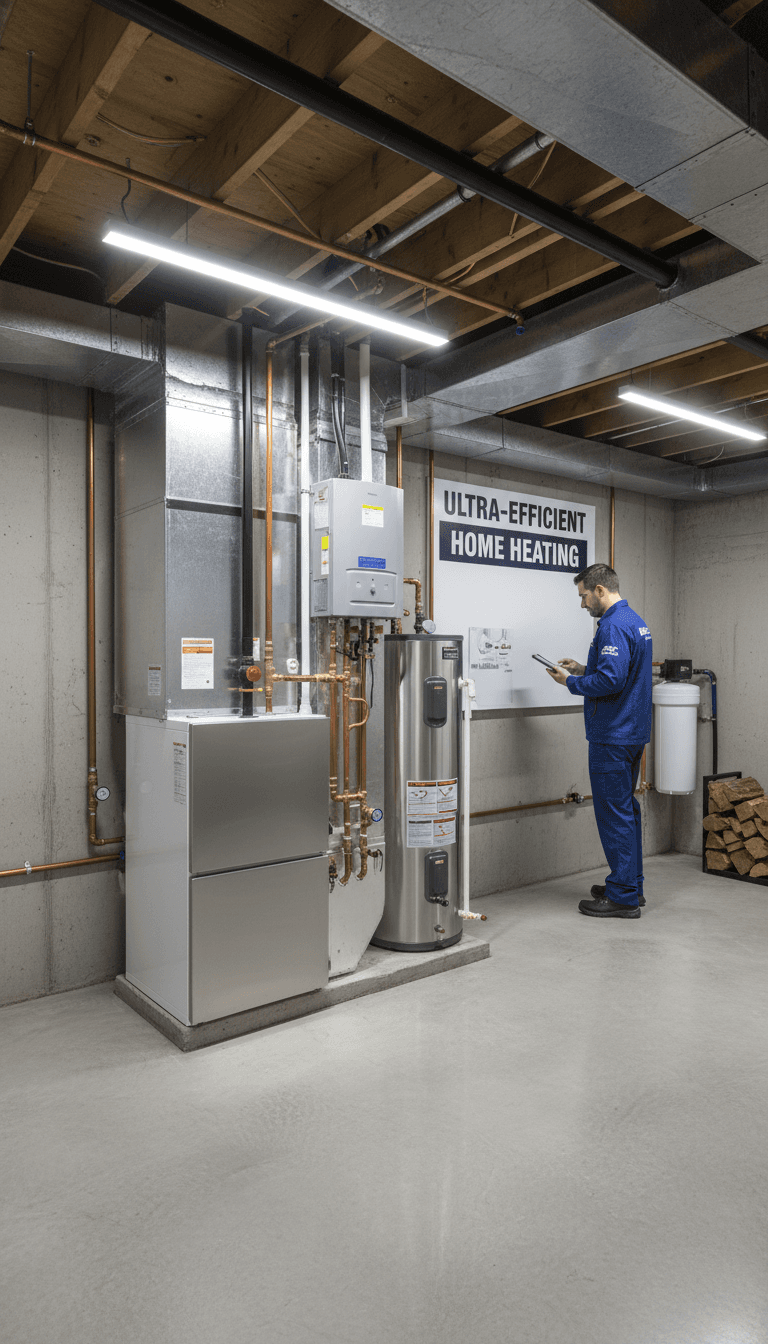 Professionally installed furnace and HVAC equipment