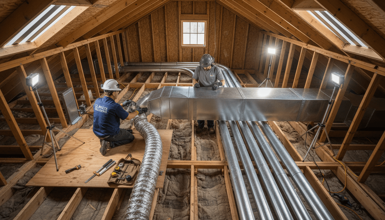 Commercial ductwork installation