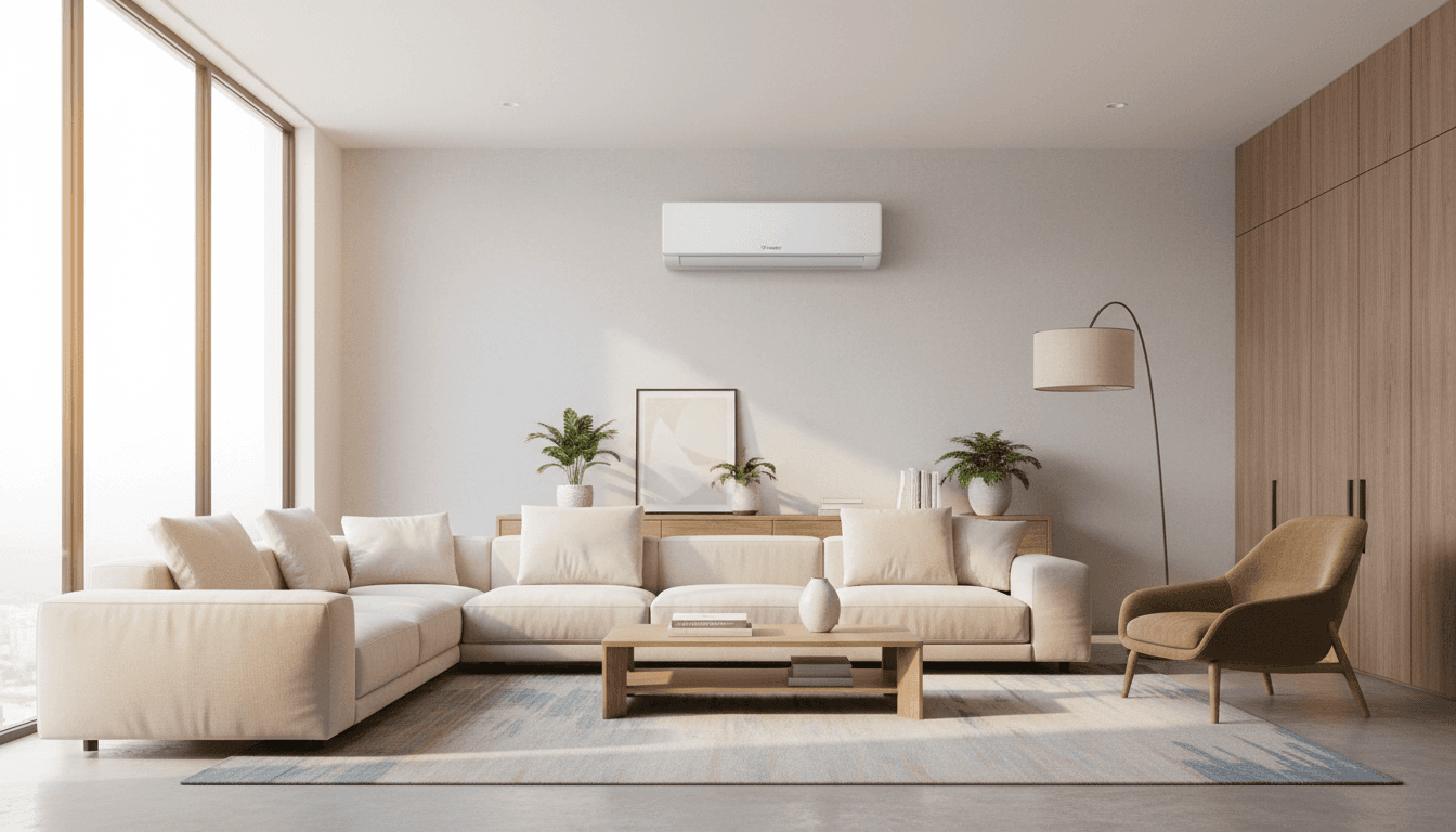 Central air conditioning unit installed on home
