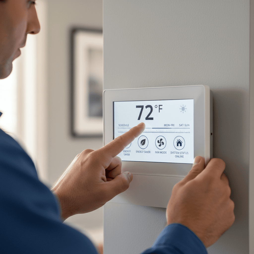 Thermostat and control system